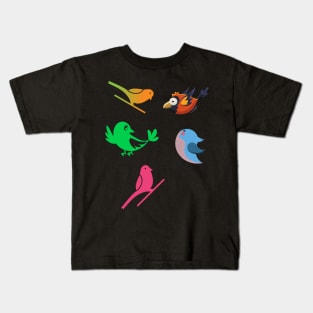 Cute Sparrow Family Kids T-Shirt